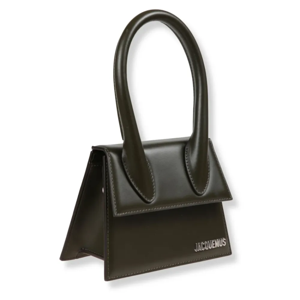 DAMES Jacquemus Heuptassen^Gestructureerde leren handtas met afneembare band