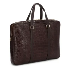 DAMES Kazar Geëtste lederen laptoptas