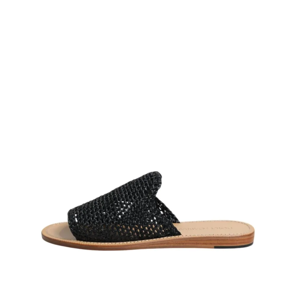 Heren Dolce & Gabbana Gevlochten Raffia Slides Schoenen