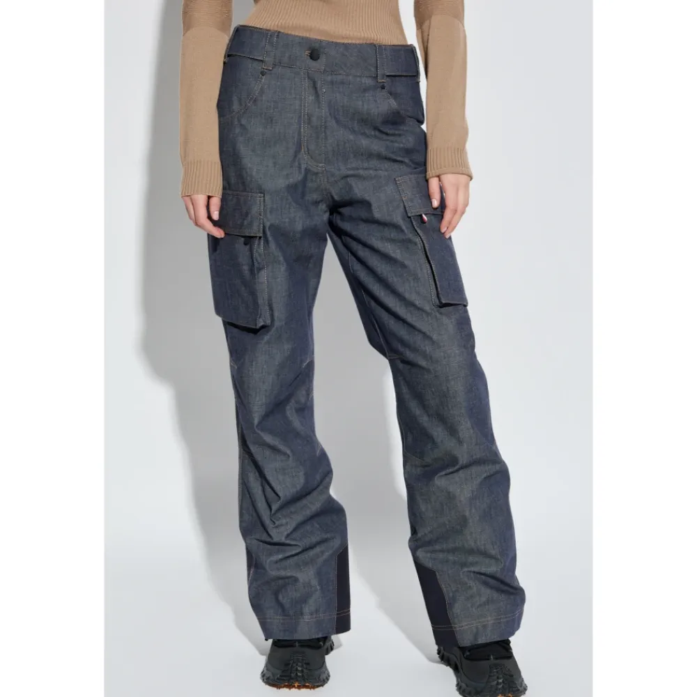 Moncler Wintersport^Gewatteerde Denim Ski Broek