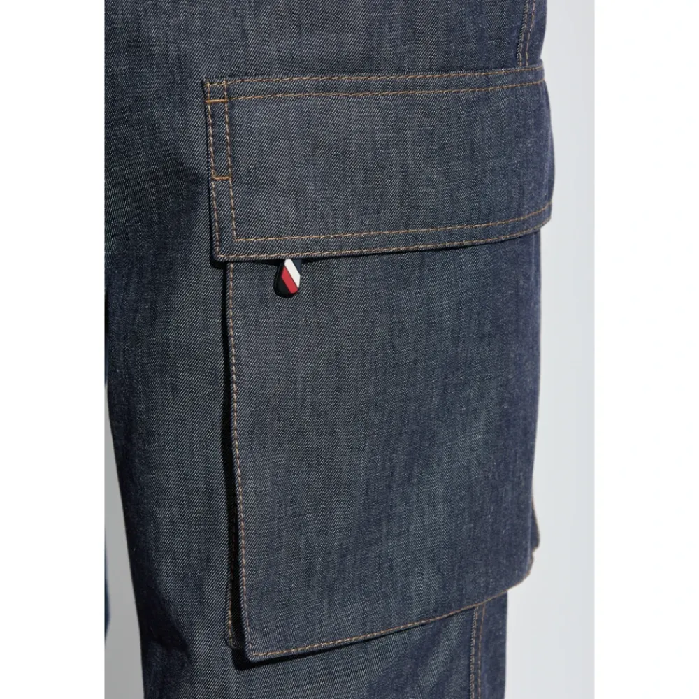 Moncler Wintersport^Gewatteerde Denim Ski Broek