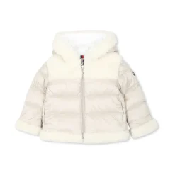 Moncler Gewatteerde Ivoor Donsjas met Shearling