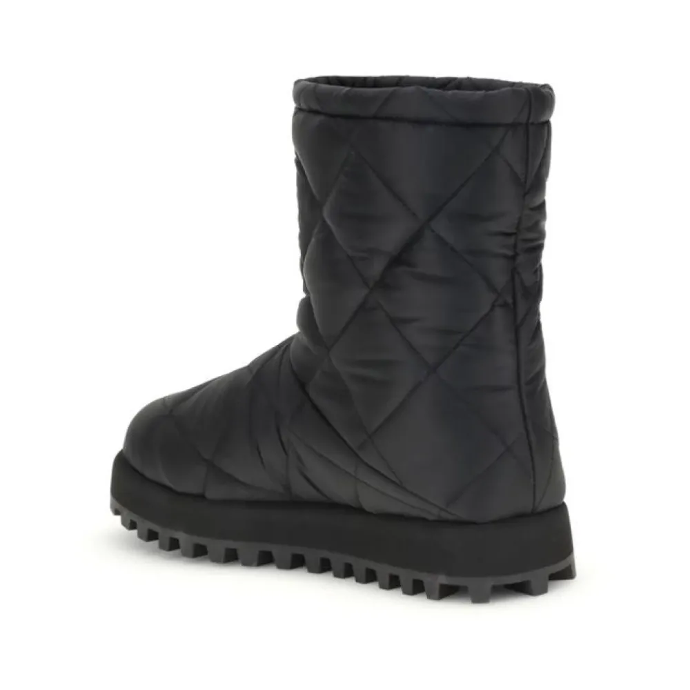 Heren Dolce & Gabbana Snowboots^Gewatteerde laarzen met diamantpatroon