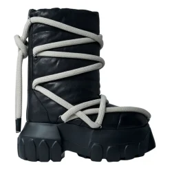 Heren Rick Owens Snowboots^Gewatteerde leren tractorlaarzen