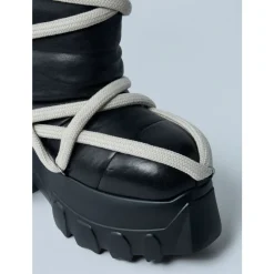 Heren Rick Owens Snowboots^Gewatteerde leren tractorlaarzen