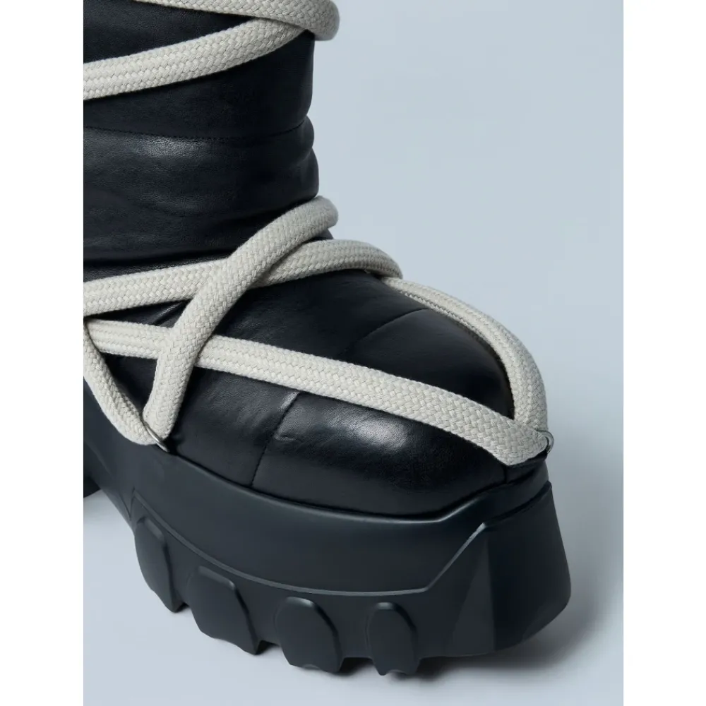 Heren Rick Owens Snowboots^Gewatteerde leren tractorlaarzen