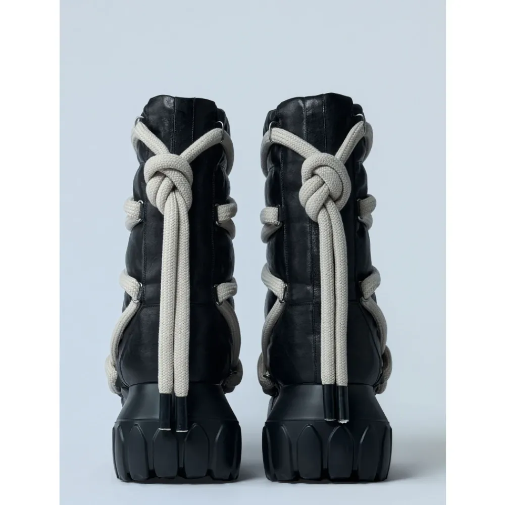 Heren Rick Owens Snowboots^Gewatteerde leren tractorlaarzen