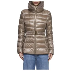 DAMES Herno Jassen^Gewatteerde Nylon Donsjas Taupe