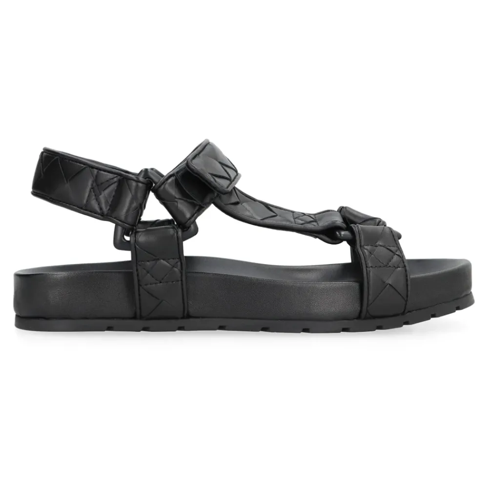 DAMES Bottega Veneta Geweven Leren Sandalen