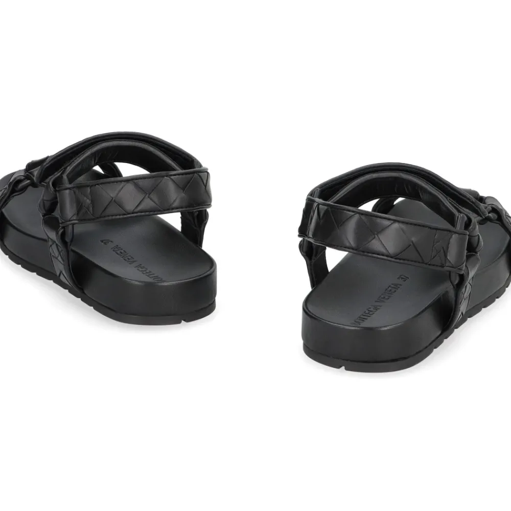 DAMES Bottega Veneta Geweven Leren Sandalen