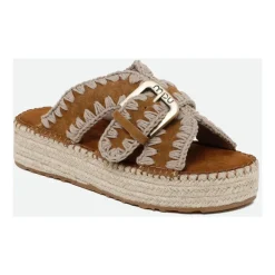 DAMES Mou Slippers^Geweven Platform Sandalen