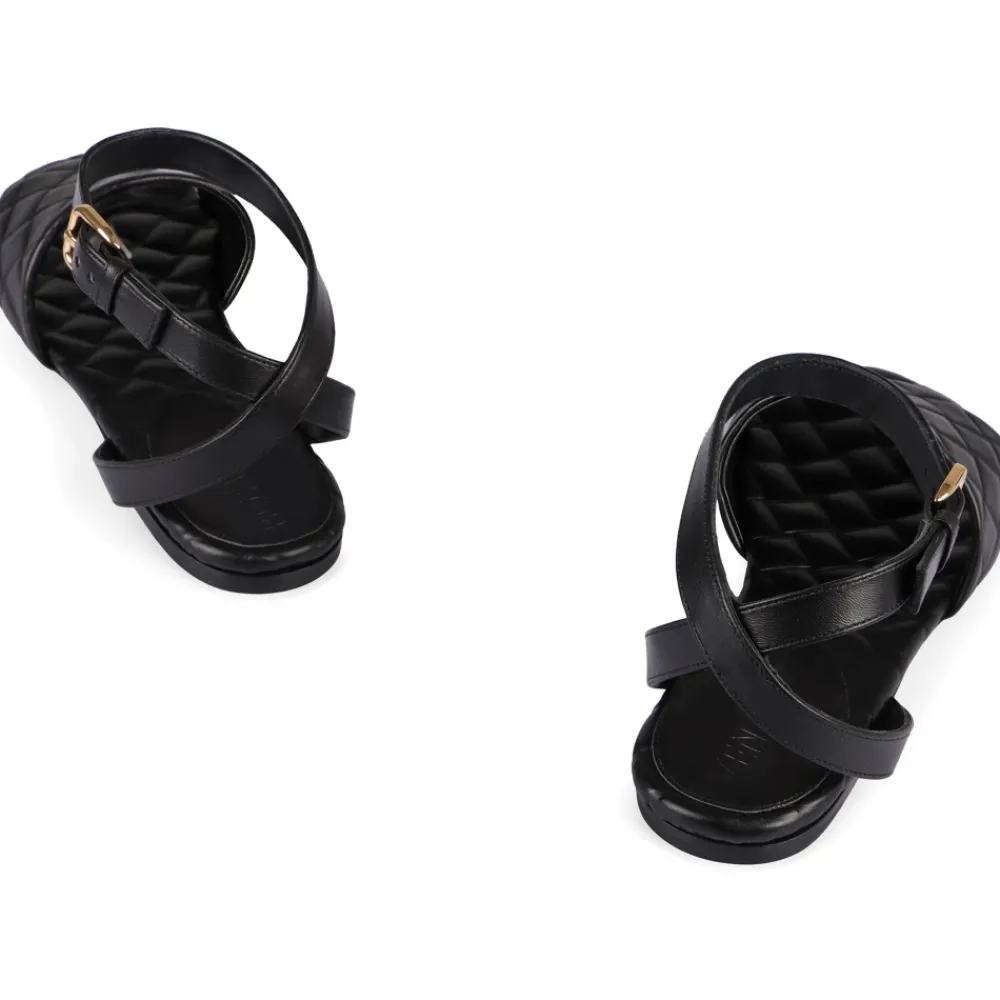 DAMES Bottega Veneta Geweven platte sandalen met enkelband