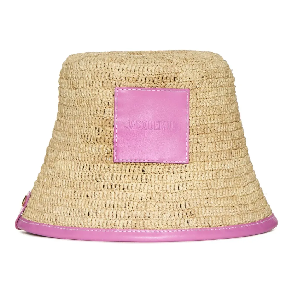 DAMES Jacquemus Geweven Raffia Hoed met Brede Rand