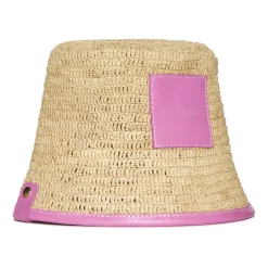 DAMES Jacquemus Geweven Raffia Hoed met Brede Rand