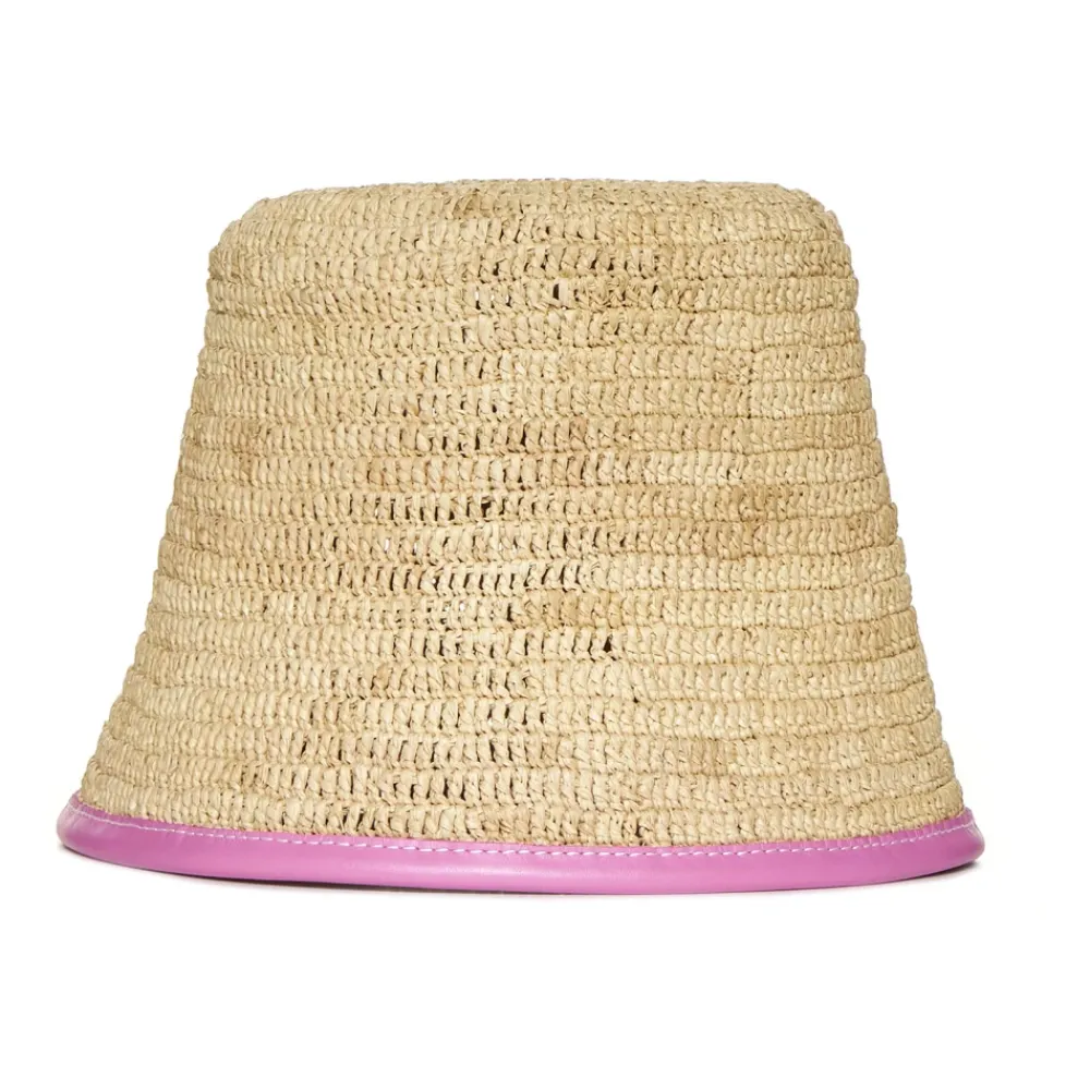 DAMES Jacquemus Geweven Raffia Hoed met Brede Rand