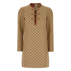 DAMES Gucci Jurken^GG Canvas Jurk met Horsebit