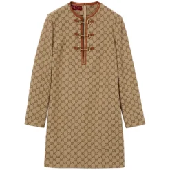DAMES Gucci Jurken^GG Canvas Jurk met Horsebit