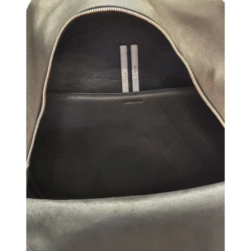 DAMES Rick Owens Glad Leren Rugzak met Ritsvakken