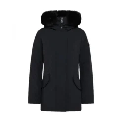 DAMES Peuterey Gladde donsjas met bont capuchon