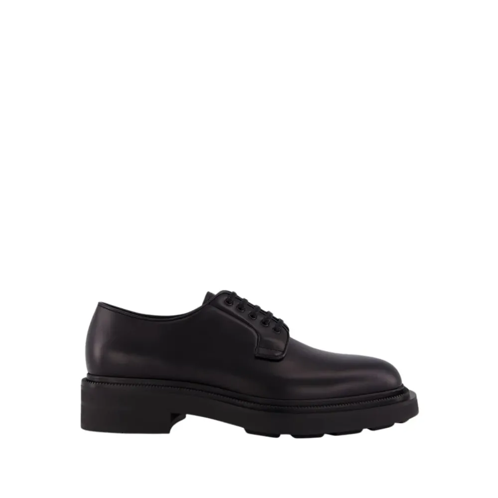 Heren Prada Instappers & Slip Ons|Nette Schoenen^Glanzend Leren Veterschoenen
