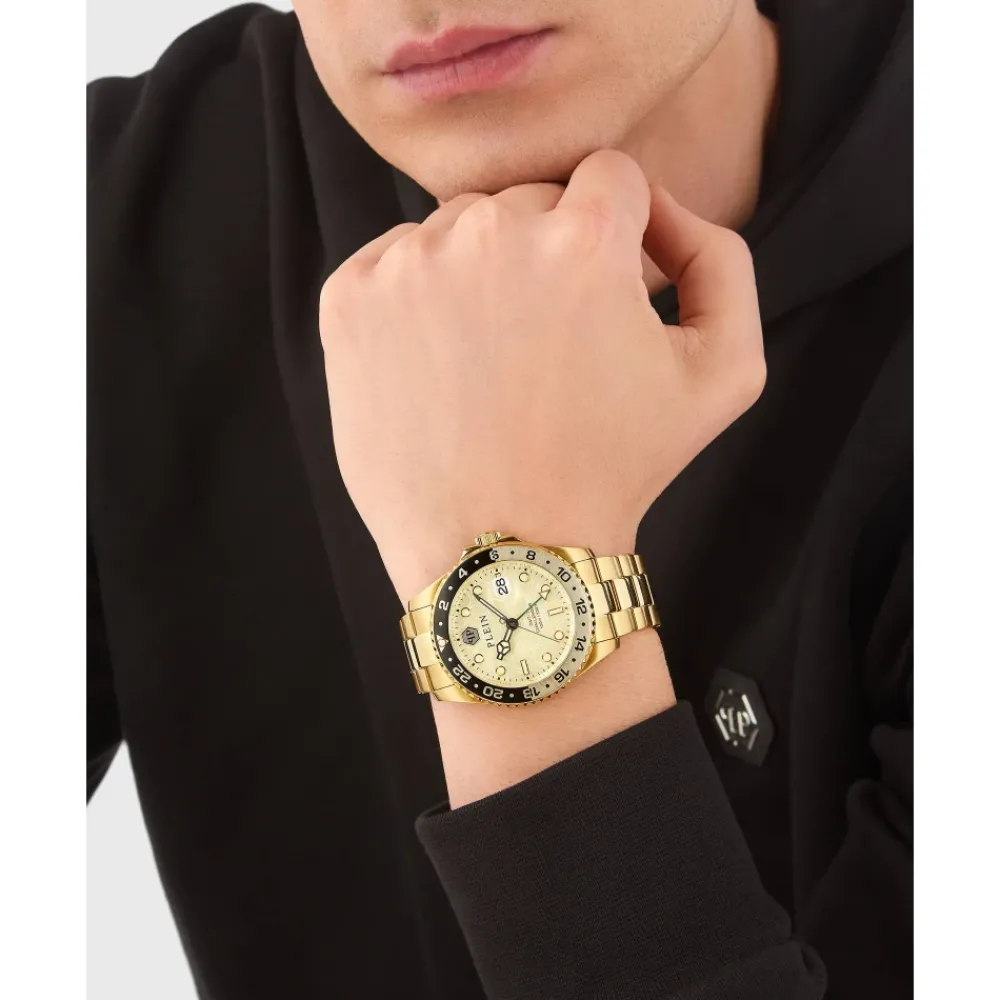 Heren Philipp Plein Horloges^GMT-I Challenger Gouden Horloge