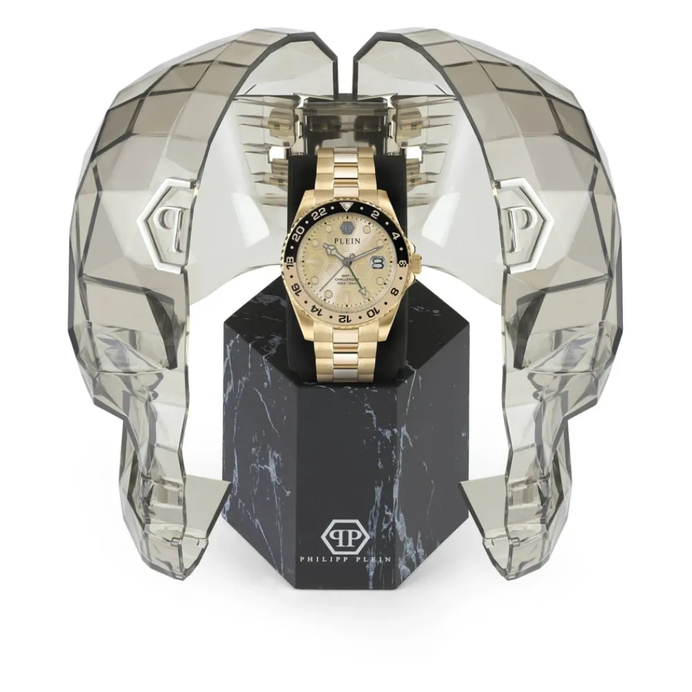 Heren Philipp Plein Horloges^GMT-I Challenger Gouden Horloge