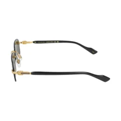 Heren Gucci Goud Zwart Grijs Zonnebril GG1221S