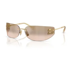 DAMES Miu Miu Zonnebrillen^Goud/Brons Spiegel Zonnebril