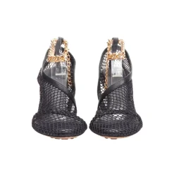 DAMES Bottega Veneta Pumps^Gouden Enkelketting e Mesh Leren D`Orsay Sandalen