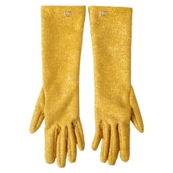 DAMES Dolce & Gabbana Handschoenen^Gouden Lurex Mid Arm Handschoenen