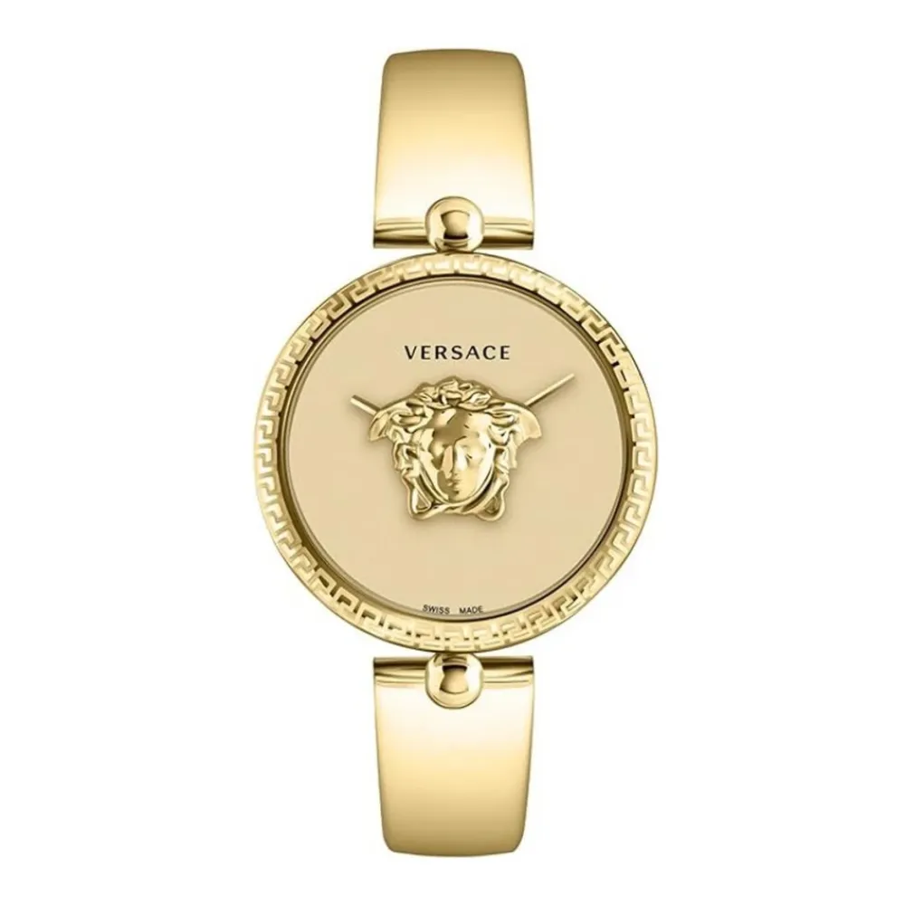DAMES Versace Gouden Palazzo Roestvrijstalen Horloge