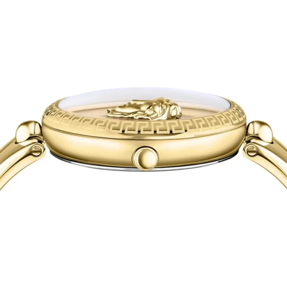DAMES Versace Gouden Palazzo Roestvrijstalen Horloge