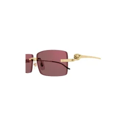 DAMES Cartier Zonnebrillen|Zonnebrillen^Gouden Zonnebril - Stijlvol en Functioneel