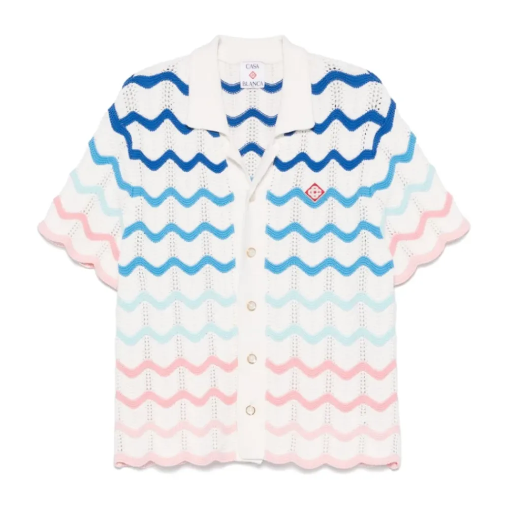 Heren Casablanca Overhemden^Gradient Wave Shirt