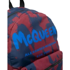 Heren Alexander McQueen Rugzakken^Graffiti Logo-Print Rugzak