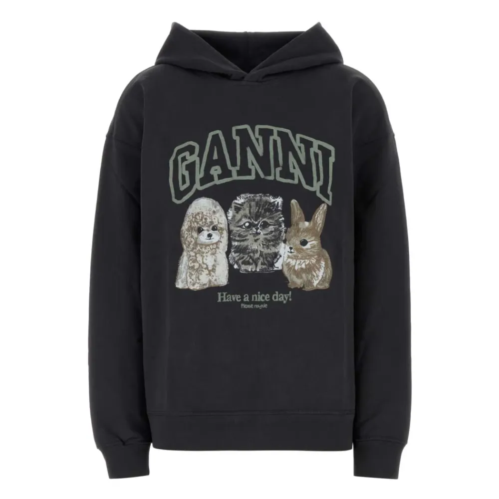 DAMES Ganni Grafiet Oversized Sweatshirt