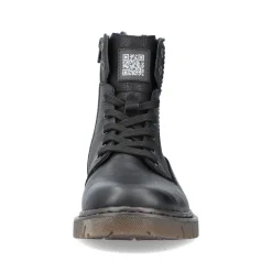 Heren Rieker Snowboots^Grafietkleurige veterlaarzen