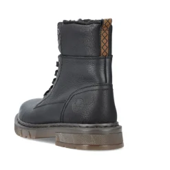 Heren Rieker Snowboots^Grafietkleurige veterlaarzen