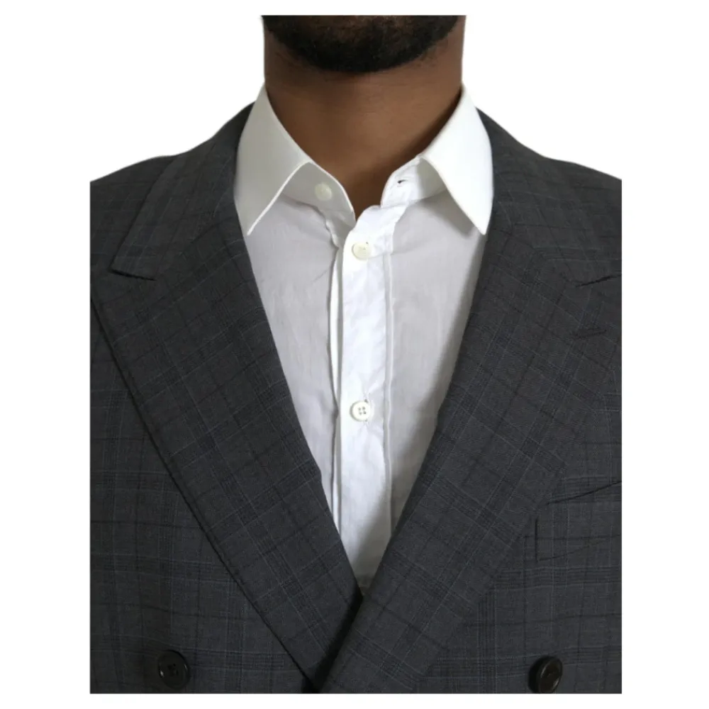 Heren Dolce & Gabbana Kostuums^Geruit Wol 2-Delig Pak