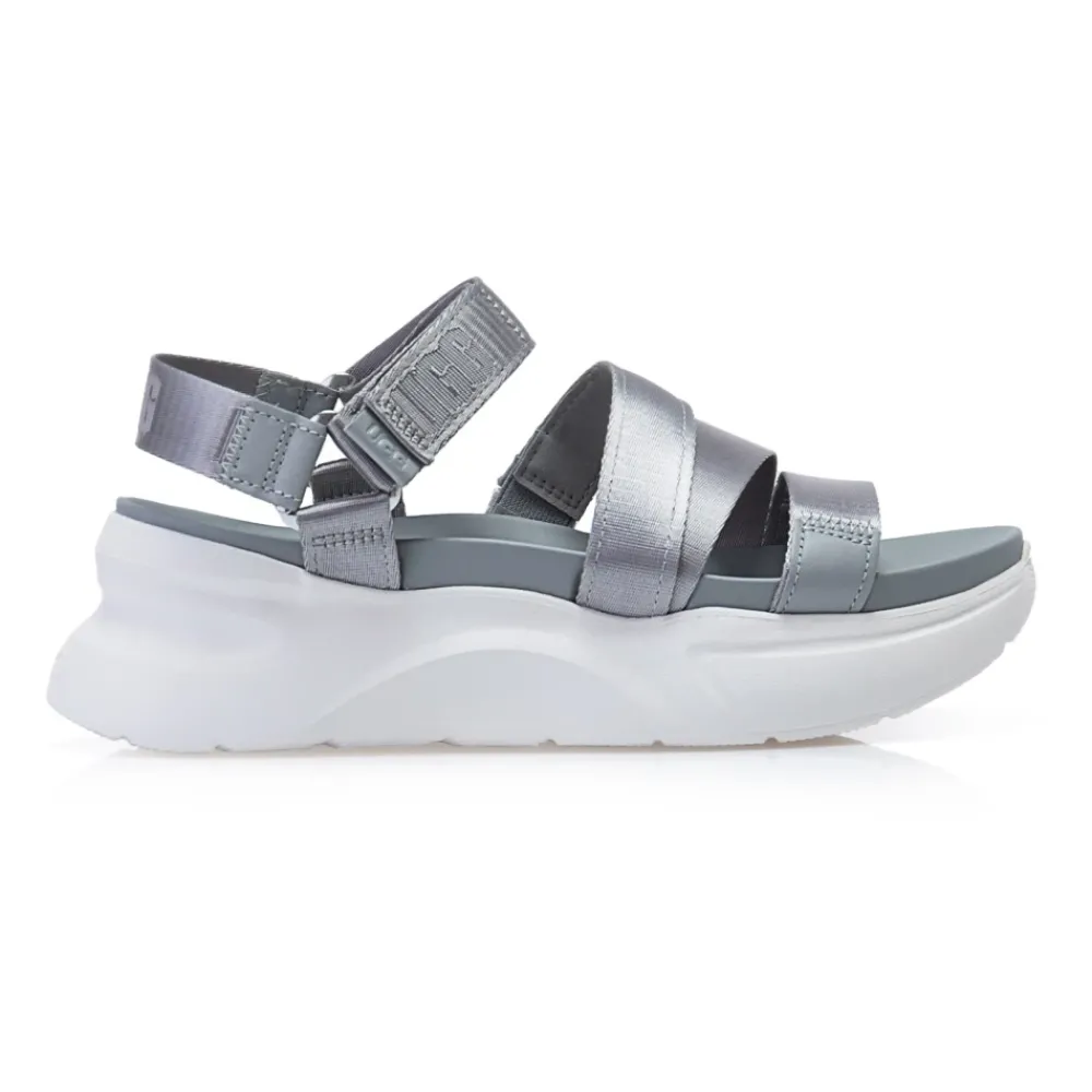 DAMES UGG Wit Textiel Platform Sandalen