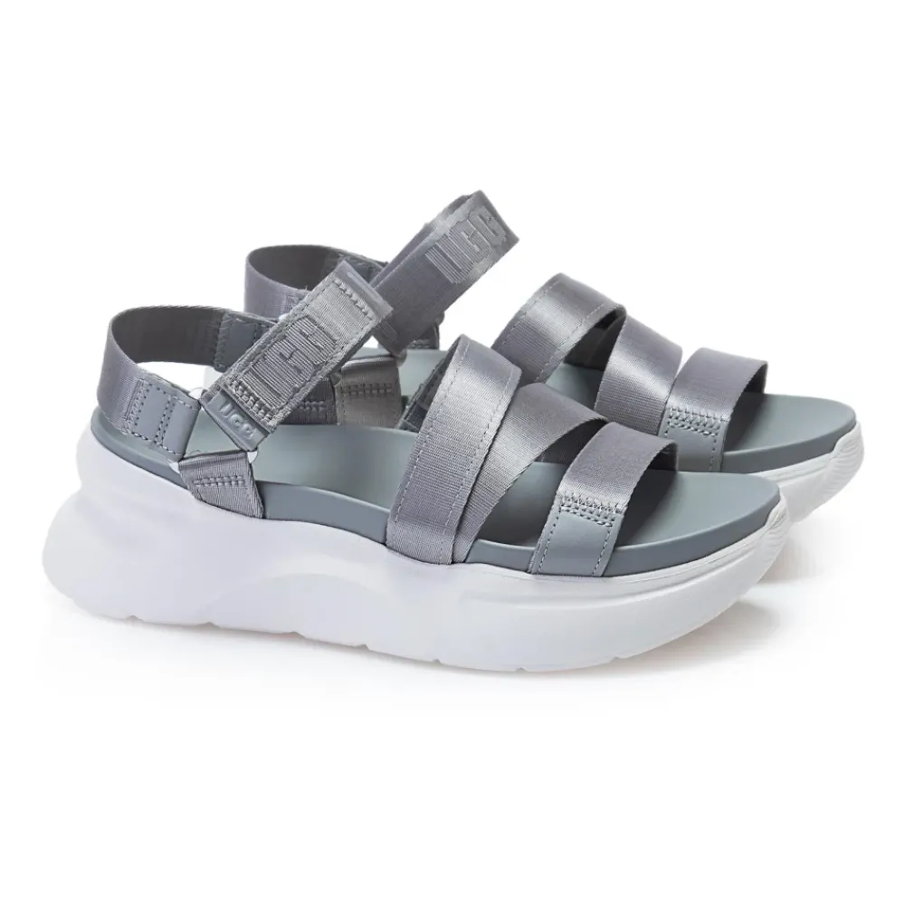 DAMES UGG Wit Textiel Platform Sandalen