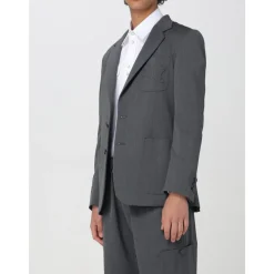 Heren Palm Angels Grijze Geborduurde Blazer voor Mannen