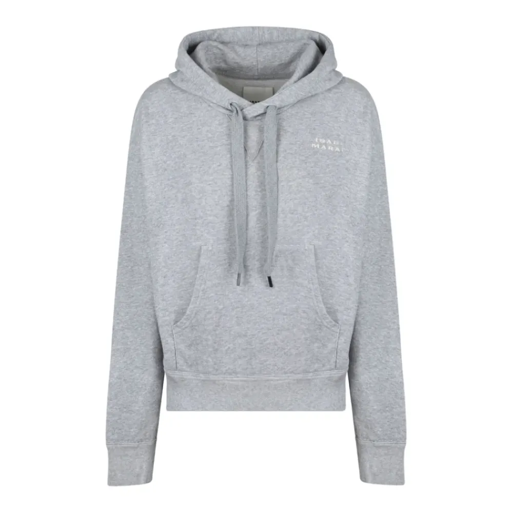 DAMES Isabel Marant Grijze Geborduurde Logo Hoodie Sweater