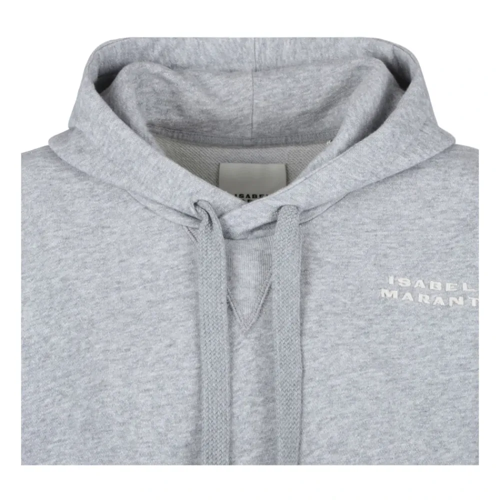DAMES Isabel Marant Grijze Geborduurde Logo Hoodie Sweater