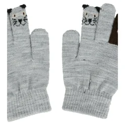 Molo Handschoenen^Grijze handschoenen met dierenversiering