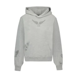 DAMES Zadig & Voltaire Grijze Katoenen Sweat Top met Strass