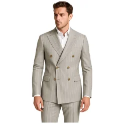 Heren Eleventy Kostuums^Grijze Milano Double-Breasted Jurk