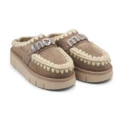 DAMES Mou Loafers^Grijze Olifant Pantoffels met Bounce Logo