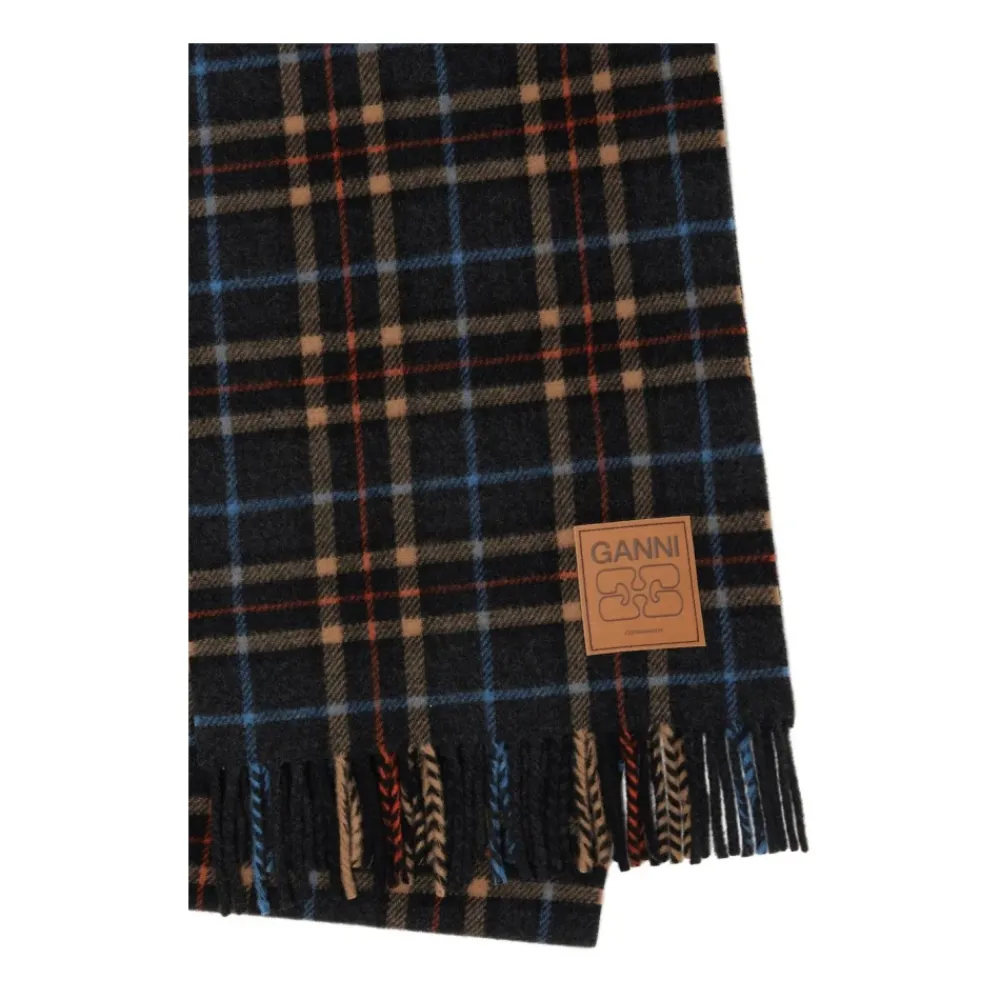 DAMES Ganni Sjaals^Grijze Sjaal Collectie