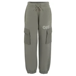 Off White Broeken & Jeans^Grijze Sportieve Fleece Broek met Iconische Pijlen